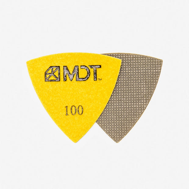 MDT 3'' 50Grit Electroplated Corner Polishing Pad - Triangle