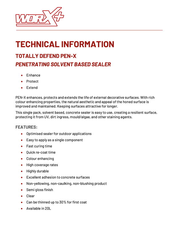 PEN-X TOTALLY DEFEND PENETRATING SEALER 20L